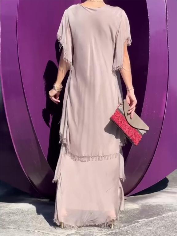 š„Elegant V-neck Maxi Dress(BUY 2 FREE SHIPPING)