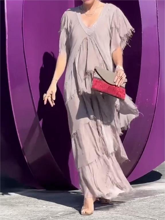 š„Elegant V-neck Maxi Dress(BUY 2 FREE SHIPPING)