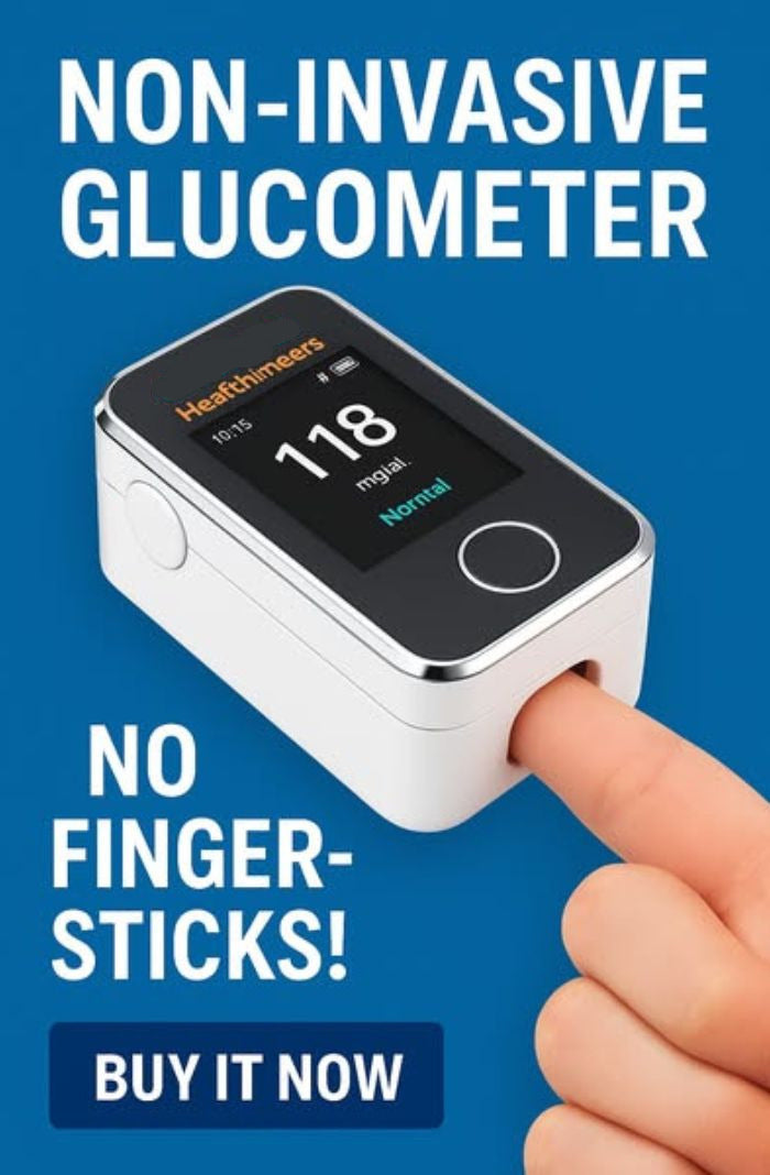 Non-Invasive Blood Glucose Monitor — 5-Second Readout | 99% Accuracy 8-1