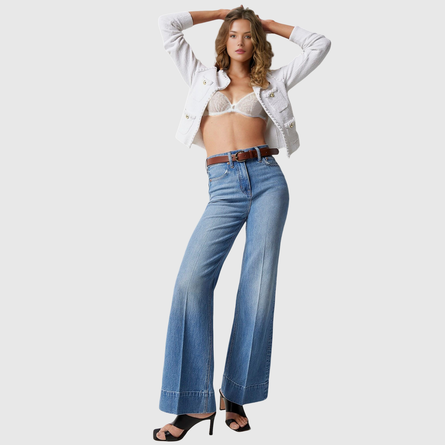 🎁This Week's Special Price $39.99💥Tall Wide Leg Denim Trouser
