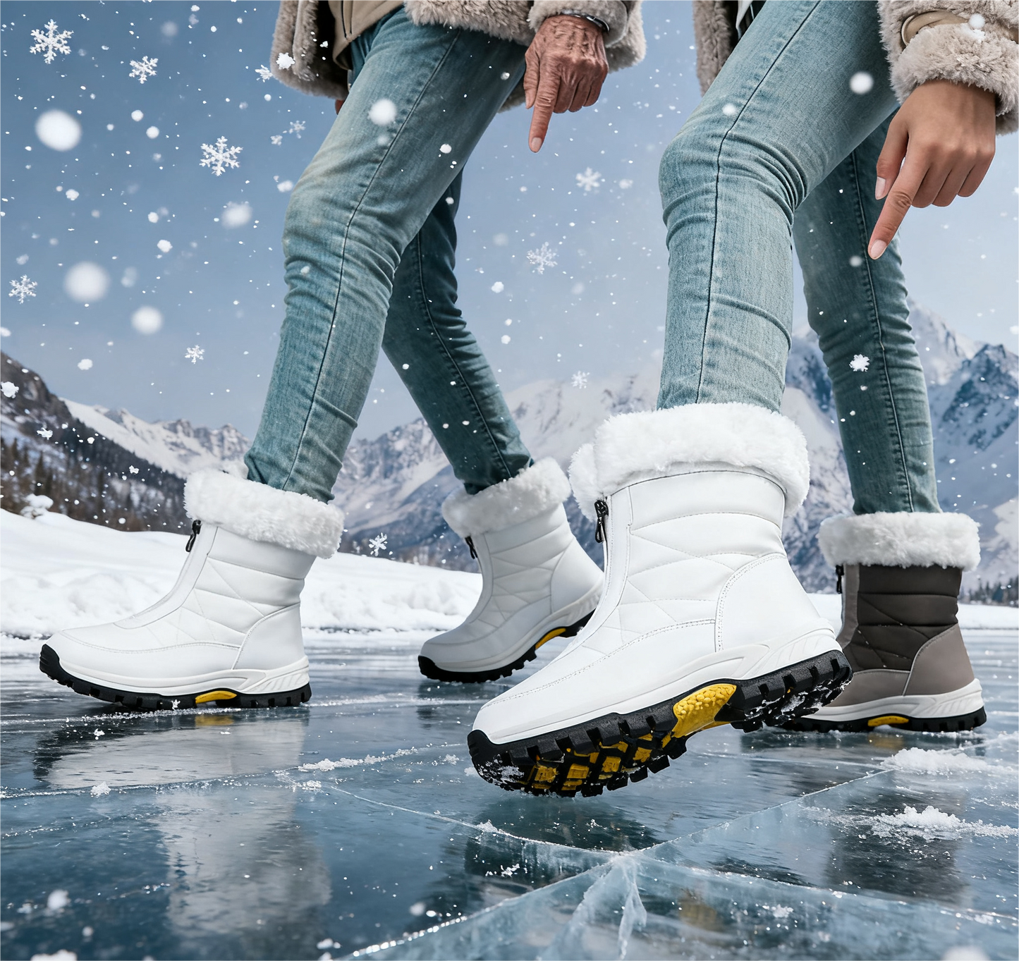 Women’s Non-Slip Warm Zipper Snow Boots