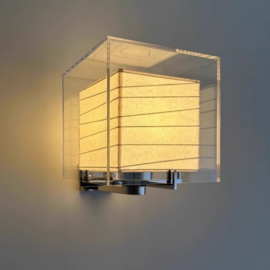 Square glass wall lamp