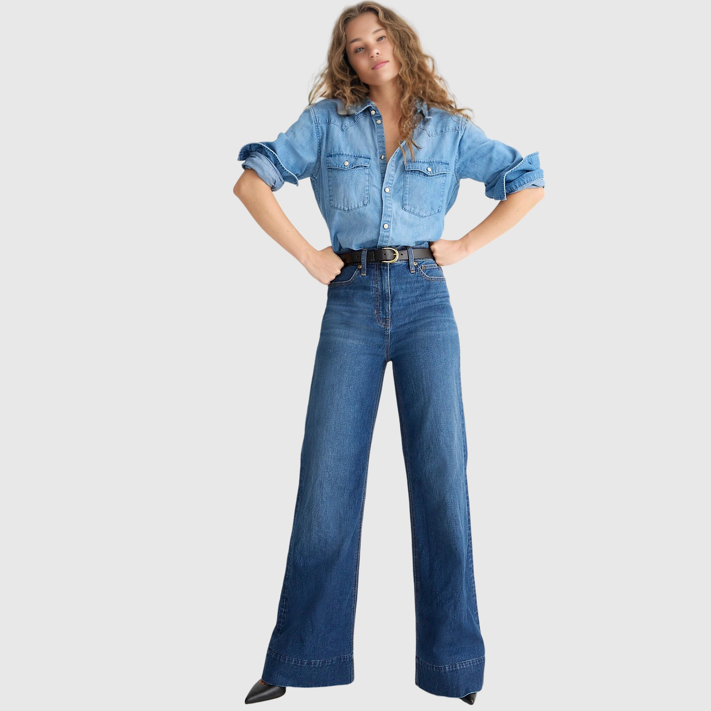 🎁This Week's Special Price $39.99💥Tall Wide Leg Denim Trouser